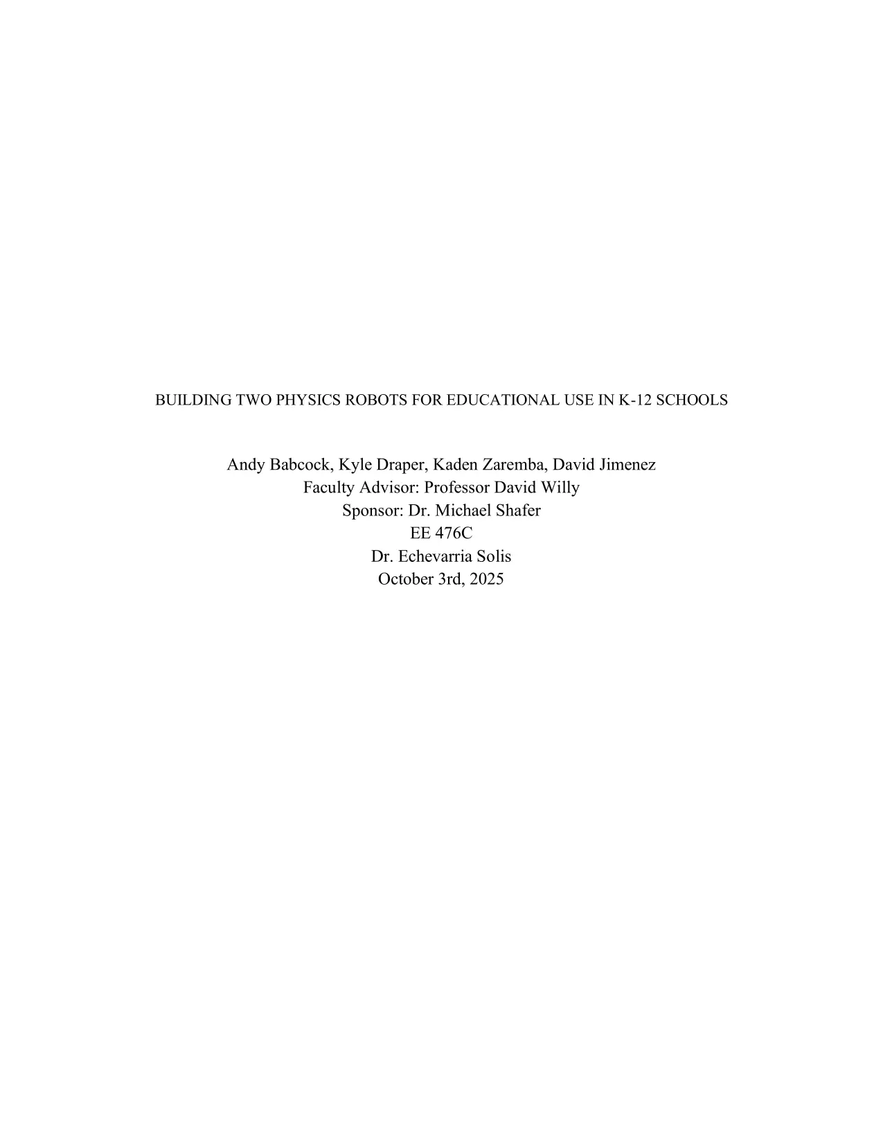 Final Proposal Preview